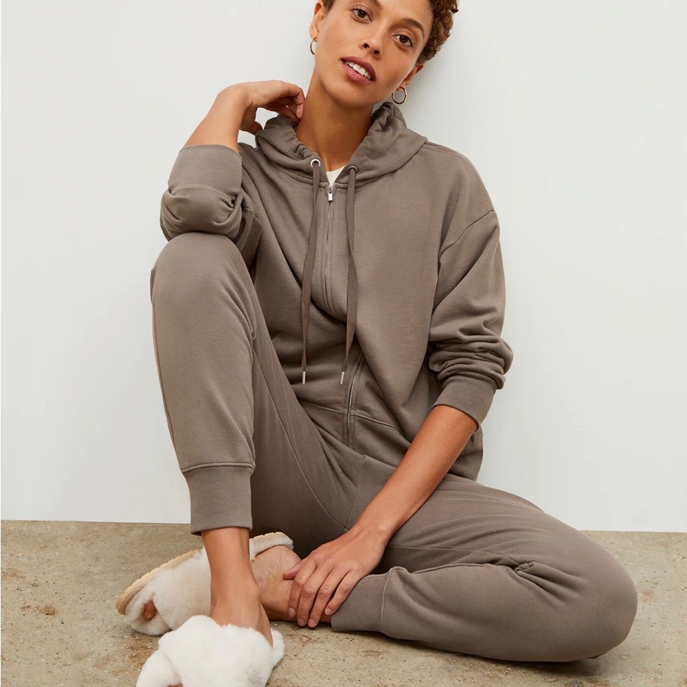 M.M. LaFleur French Terry Lounge Set Shae Hoodie And Joni Joggers Travel Sz S